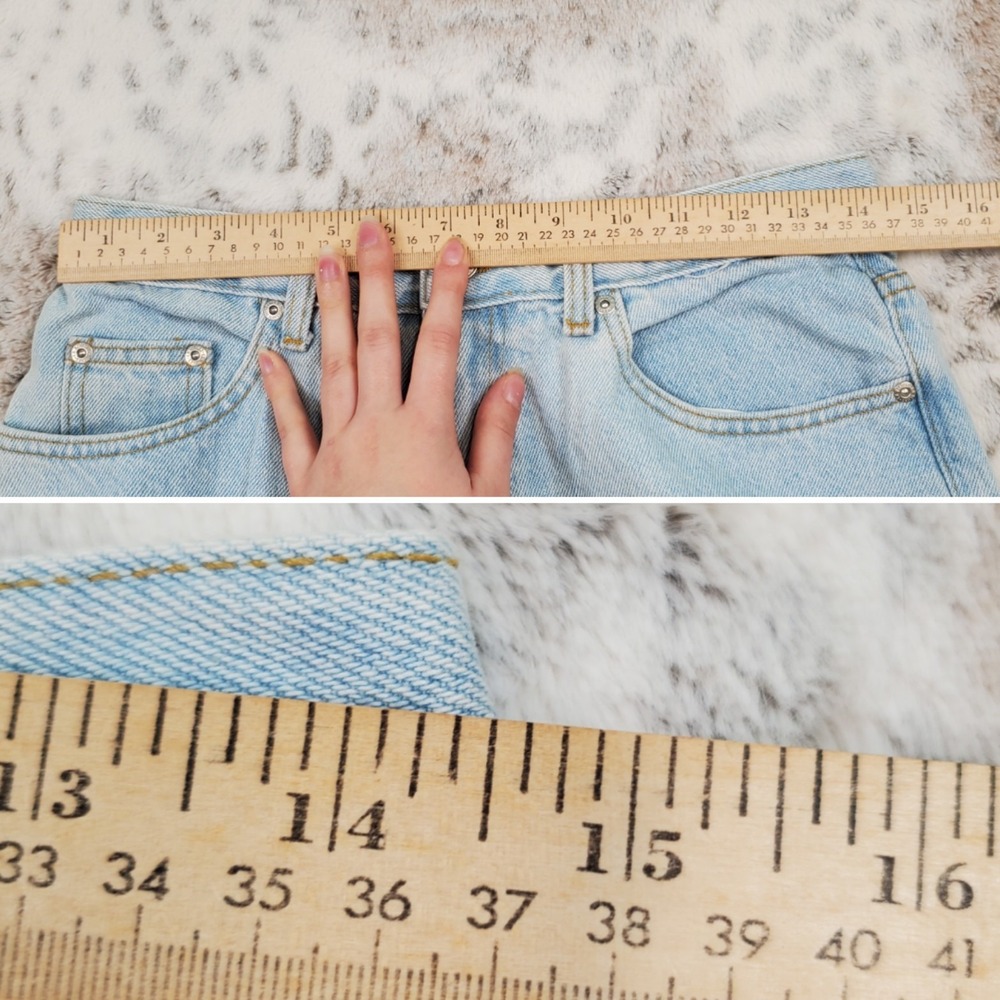 Vintage L.A. Blues 90s Jeans Sz 10 High Rise Classic Fit Light Wash Grunge - Picture 10 of 12